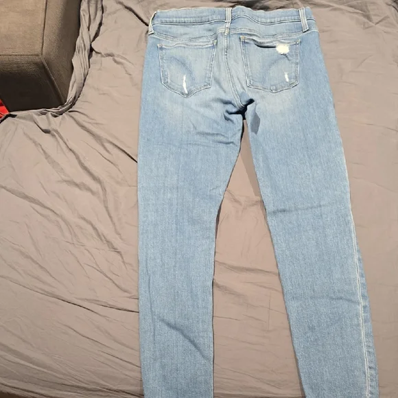 Joe's Jeans Light Blue Skinny Distressed Jeans - Picture 5 of 7